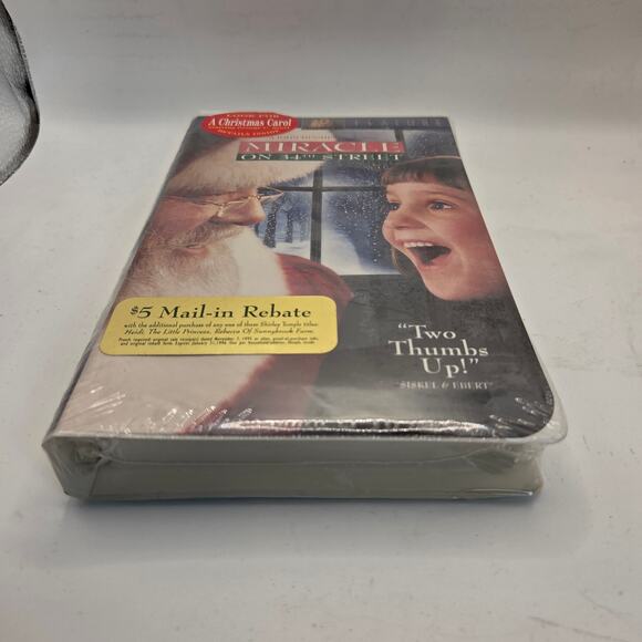 Sealed Miracle on 34th Street 1994 VHS Clamshell John Hughes Xmas Movie Promo - Picture 3 of 6